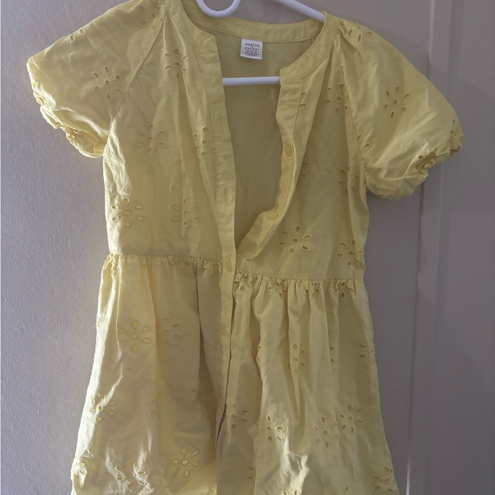 Yellow Eyelet Dress